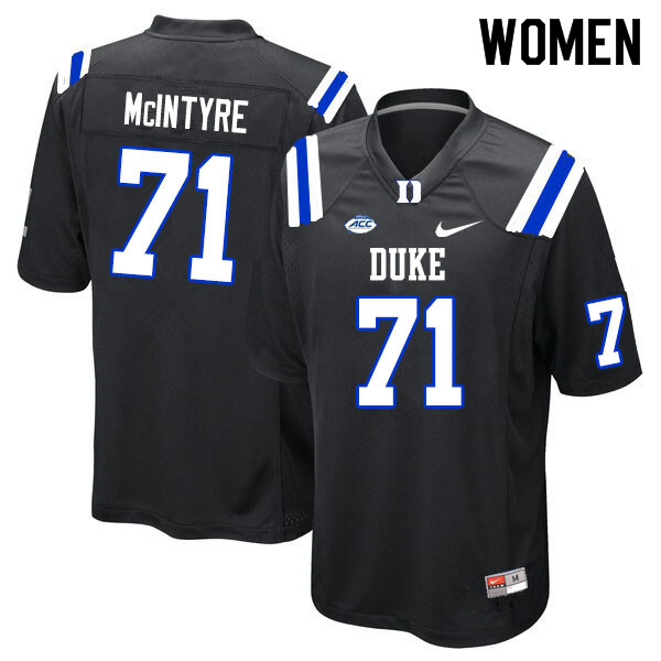 Women #71 Maurice McIntyre Duke Blue Devils College Football Jerseys Sale-Black